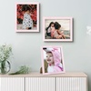 image:imageGolden State Art 4x6 Picture Frames Set of 8 White  Family Frames Set with Plexiglass for Wall or Tabletop Horizontal or Vertical DisplaysPink