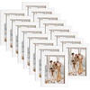 image:imageGolden State Art 4x6 Picture Frames Set of 8 White  Family Frames Set with Plexiglass for Wall or Tabletop Horizontal or Vertical DisplaysWhite