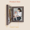 image:imageGolden State Art 5x7 Double Frame Distressed White 1 Pack  High Definition Glass 2 Hinged Photo Frame for Desktop Decorative Folding Family Frames CollageGrey