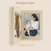 image:imageGolden State Art 5x7 Double Frame Distressed White 1 Pack  High Definition Glass 2 Hinged Photo Frame for Desktop Decorative Folding Family Frames CollageBeige