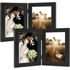 image:imageGolden State Art 5x7 Double Frame Distressed White 1 Pack  High Definition Glass 2 Hinged Photo Frame for Desktop Decorative Folding Family Frames CollageBlack