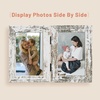 image:imageGolden State Art 5x7 Double Frame Distressed White 1 Pack  High Definition Glass 2 Hinged Photo Frame for Desktop Decorative Folding Family Frames CollageWeathered White