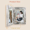 image:imageGolden State Art 5x7 Double Frame Distressed White 1 Pack  High Definition Glass 2 Hinged Photo Frame for Desktop Decorative Folding Family Frames CollageWeathered White