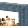 image:imageGolden State Art 5x7 Double Frame Distressed White 1 Pack  High Definition Glass 2 Hinged Photo Frame for Desktop Decorative Folding Family Frames CollageBlue