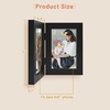 image:imageGolden State Art 5x7 Double Frame Distressed White 1 Pack  High Definition Glass 2 Hinged Photo Frame for Desktop Decorative Folding Family Frames CollageBlack