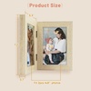 image:imageGolden State Art 5x7 Double Frame Distressed White 1 Pack  High Definition Glass 2 Hinged Photo Frame for Desktop Decorative Folding Family Frames CollageBeige