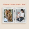 image:imageGolden State Art 5x7 Double Frame Distressed White 1 Pack  High Definition Glass 2 Hinged Photo Frame for Desktop Decorative Folding Family Frames CollageSilver