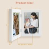 image:imageGolden State Art 5x7 Double Frame Distressed White 1 Pack  High Definition Glass 2 Hinged Photo Frame for Desktop Decorative Folding Family Frames CollageWhite