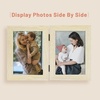image:imageGolden State Art 5x7 Double Frame Distressed White 1 Pack  High Definition Glass 2 Hinged Photo Frame for Desktop Decorative Folding Family Frames CollageBeige