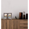 image:imageGolden State Art 5x7 Double Frame Distressed White 1 Pack  High Definition Glass 2 Hinged Photo Frame for Desktop Decorative Folding Family Frames CollageGrey