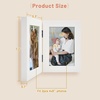 image:imageGolden State Art 5x7 Double Frame Distressed White 1 Pack  High Definition Glass 2 Hinged Photo Frame for Desktop Decorative Folding Family Frames CollageWhite
