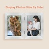 image:imageGolden State Art 5x7 Double Frame Distressed White 1 Pack  High Definition Glass 2 Hinged Photo Frame for Desktop Decorative Folding Family Frames CollageSilver