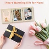 image:imageGolden State Art 5x7 Triple Picture Frame Light Grey Real Glass 1 Pack  Trifold Photo Frame Vertical Display for Desktop  Three Folding Picture CollageBeige