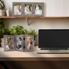 image:imageGolden State Art 5x7 Triple Picture Frame Light Grey Real Glass 1 Pack  Trifold Photo Frame Vertical Display for Desktop  Three Folding Picture CollageGray
