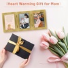 image:imageGolden State Art 5x7 Triple Picture Frame Light Grey Real Glass 1 Pack  Trifold Photo Frame Vertical Display for Desktop  Three Folding Picture CollageGold