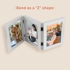 image:imageGolden State Art 5x7 Triple Picture Frame Light Grey Real Glass 1 Pack  Trifold Photo Frame Vertical Display for Desktop  Three Folding Picture CollageSilver