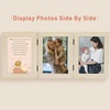 image:imageGolden State Art 5x7 Triple Picture Frame Light Grey Real Glass 1 Pack  Trifold Photo Frame Vertical Display for Desktop  Three Folding Picture CollageBeige