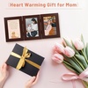 image:imageGolden State Art 5x7 Triple Picture Frame Light Grey Real Glass 1 Pack  Trifold Photo Frame Vertical Display for Desktop  Three Folding Picture CollageBrown