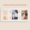 image:imageGolden State Art 5x7 Triple Picture Frame Light Grey Real Glass 1 Pack  Trifold Photo Frame Vertical Display for Desktop  Three Folding Picture CollageWhite