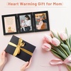 image:imageGolden State Art 5x7 Triple Picture Frame Light Grey Real Glass 1 Pack  Trifold Photo Frame Vertical Display for Desktop  Three Folding Picture CollageBlack
