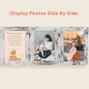 image:imageGolden State Art 5x7 Triple Picture Frame Light Grey Real Glass 1 Pack  Trifold Photo Frame Vertical Display for Desktop  Three Folding Picture CollageWeathered White