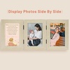 image:imageGolden State Art 5x7 Triple Picture Frame Light Grey Real Glass 1 Pack  Trifold Photo Frame Vertical Display for Desktop  Three Folding Picture CollageBeige