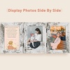 image:imageGolden State Art 5x7 Triple Picture Frame Light Grey Real Glass 1 Pack  Trifold Photo Frame Vertical Display for Desktop  Three Folding Picture CollageWeathered White