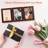 image:imageGolden State Art 5x7 Triple Picture Frame Light Grey Real Glass 1 Pack  Trifold Photo Frame Vertical Display for Desktop  Three Folding Picture CollageBrown
