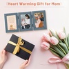 image:imageGolden State Art 5x7 Triple Picture Frame Light Grey Real Glass 1 Pack  Trifold Photo Frame Vertical Display for Desktop  Three Folding Picture CollageBlue