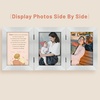 image:imageGolden State Art 5x7 Triple Picture Frame Light Grey Real Glass 1 Pack  Trifold Photo Frame Vertical Display for Desktop  Three Folding Picture CollageSilver