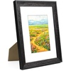 image:imageGolden State Art 8x10 Green Picture Frame White Mat for 5x7 Plexiglass  Fits 5x7 Photo Art Poster or Print Display White Mat AcrylicBlack
