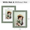 image:imageGolden State Art 8x10 Green Picture Frame White Mat for 5x7 Plexiglass  Fits 5x7 Photo Art Poster or Print Display White Mat AcrylicGreen
