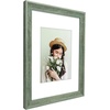 image:imageGolden State Art 8x10 Green Picture Frame White Mat for 5x7 Plexiglass  Fits 5x7 Photo Art Poster or Print Display White Mat AcrylicGreen