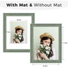 image:imageGolden State Art 8x10 Green Picture Frame White Mat for 5x7 Plexiglass  Fits 5x7 Photo Art Poster or Print Display White Mat AcrylicGreen