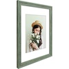 image:imageGolden State Art 8x10 Green Picture Frame White Mat for 5x7 Plexiglass  Fits 5x7 Photo Art Poster or Print Display White Mat AcrylicGreen