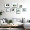 image:imageGolden State Art 9x12 Picture Frame Blue Set of 3  with Mat for 6x8 Picture Shatter Resistant Plexiglass  Engineered Wood Wall Photo FramesBlue