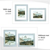 image:imageGolden State Art 9x12 Picture Frame Blue Set of 3  with Mat for 6x8 Picture Shatter Resistant Plexiglass  Engineered Wood Wall Photo FramesBlue