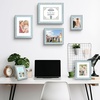 image:imageGolden State Art 9x12 Picture Frame Blue Set of 3  with Mat for 6x8 Picture Shatter Resistant Plexiglass  Engineered Wood Wall Photo FramesBlue