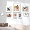 image:imageGolden State Art Gallery Wall Frames 11x14 8x10 5x7 Multiple Photo Frames Collage for Wall or Tabletop Displays with Mat or Without Mat White 7 PackSilver