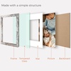 image:imageGolden State Art Gallery Wall Frames 11x14 8x10 5x7 Multiple Photo Frames Collage for Wall or Tabletop Displays with Mat or Without Mat White 7 PackWeathered White