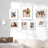 image:imageGolden State Art Gallery Wall Frames 11x14 8x10 5x7 Multiple Photo Frames Collage for Wall or Tabletop Displays with Mat or Without Mat White 7 PackWhite