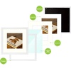 image:imageGolden State Art Picture Frame to Display Photos with Ivory Mat Swivel Tabs Glass Wide Molding Collage Square Frames Wall Display  HorizontalVertical White 12x12 Frame for 8x8 Photo 9PackWhite