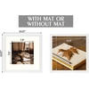 image:imageGolden State Art Picture Frame to Display Photos with Ivory Mat Swivel Tabs Glass Wide Molding Collage Square Frames Wall Display  HorizontalVertical White 12x12 Frame for 8x8 Photo 9PackWhite