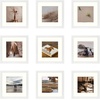 image:imageGolden State Art Picture Frame to Display Photos with Ivory Mat Swivel Tabs Glass Wide Molding Collage Square Frames Wall Display  HorizontalVertical White 12x12 Frame for 8x8 Photo 9PackWhite