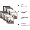 image:imageGolden State Art Set of 12 Two Color Molding Picture Frame Integrated with Easel and Sawtooth Hangers Great for Baby Pictures Weddings Portraits White and Beige 8x8Grey  Black