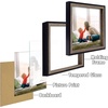 image:imageGolden State Art Set of 12 Two Color Molding Picture Frame Integrated with Easel and Sawtooth Hangers Great for Baby Pictures Weddings Portraits White and Beige 8x8Grey  Black