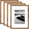 image:image12x16 Picture Frame Set of 4 Display 85x11 Photo with Mat or 12x16 Art Print without Mat Made of Engineered Wood Covered by Plexiglass Grey Picture Frames Collage Wall Decor Gallary Wall Frame  12x16 Poster Frame Made of Engineered Wood Covered by Plexiglass Grey Picture Frames Collage Wall Decor Gallary Wall FrameVintage Brown