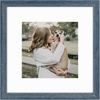 image:image12x16 Picture Frame with Mat for 11x14 Picture Dark Brown 1 Pack  Shatter Resistant Plexiglass  Engineered Wood Poster Frame for 30x40 cm Art Prints Wall MountingBlue