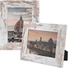 image:image2 Pack 5x7 Picture Frames in Grey Real Glass WallampTabletop Display  Wide Molding 5 by 7 Photo Frame with Back Hangers Country Wood Grain Style Great for Photos Gift Pictures WeddingWhite