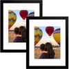 image:imageGolden State Art 11x14 Black Picture Frame with Mat to Display 8x10 Photos Real Glass 8 PackBlack